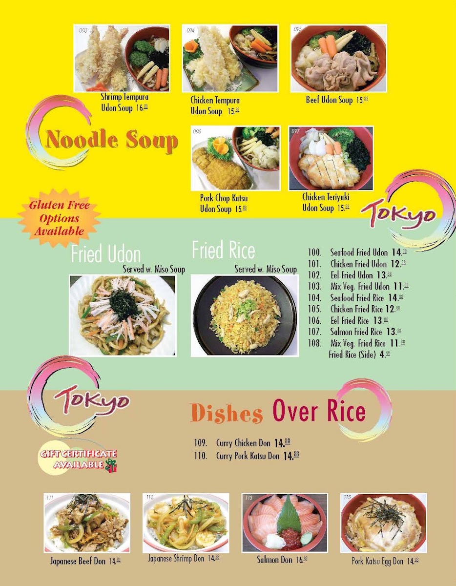 Menu Tokyo Japanese Restaurant-2