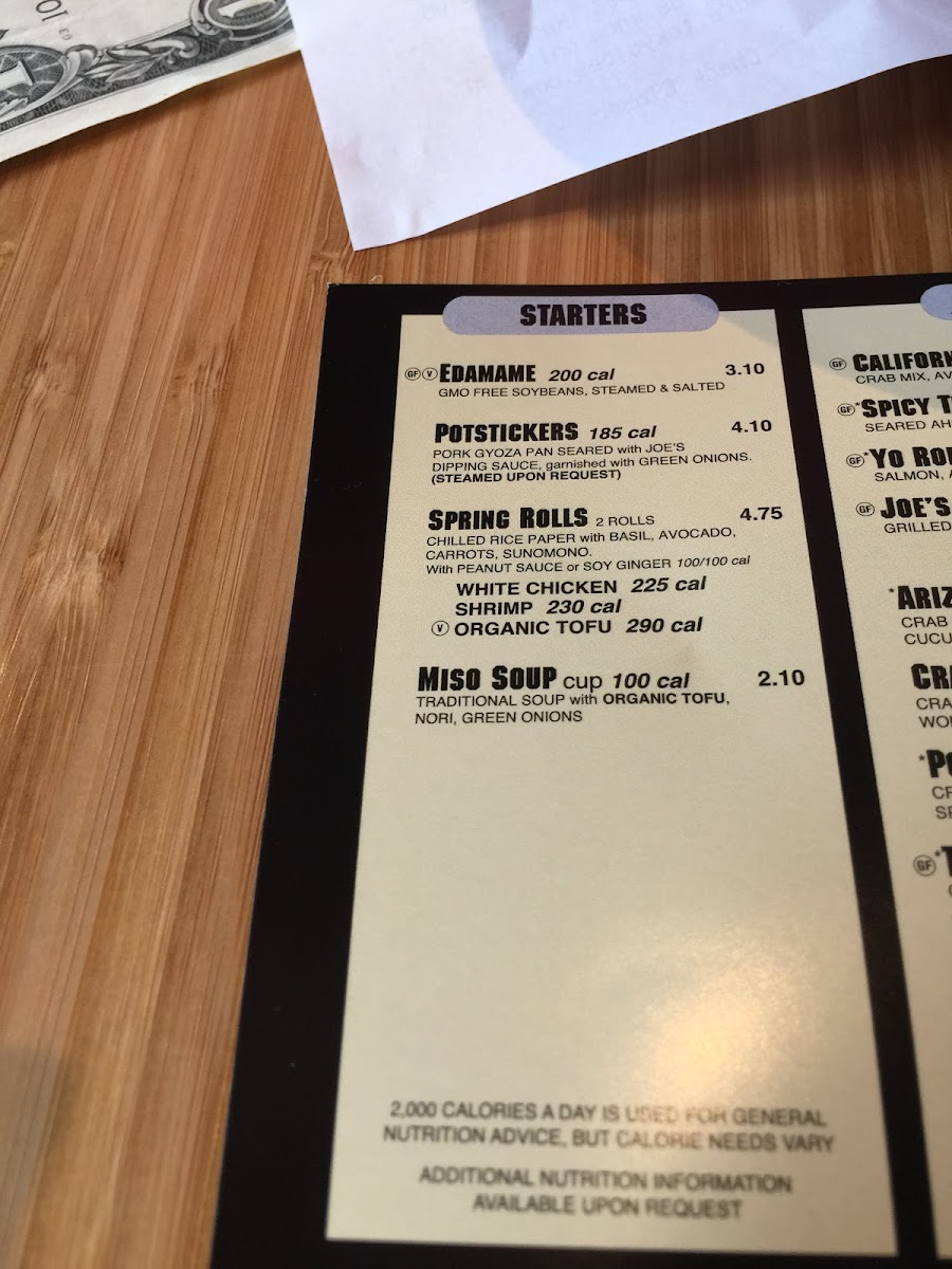 Menu Tokyo Joe's - Surprise-8