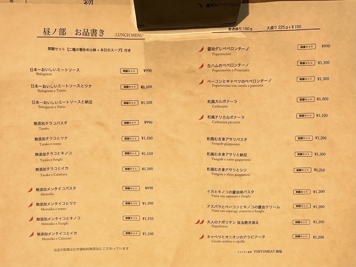 Menu Tokyo Meat Sakaba Nerima-9