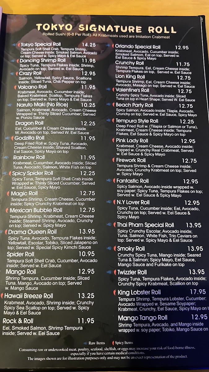 Menu Tokyo Sushi And Grill-10