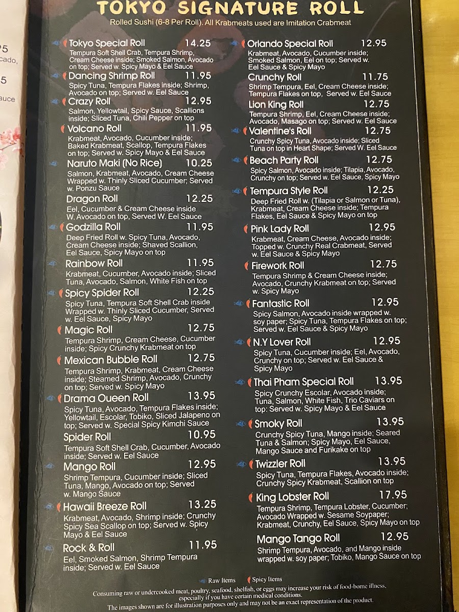 Menu Tokyo Sushi And Grill-9