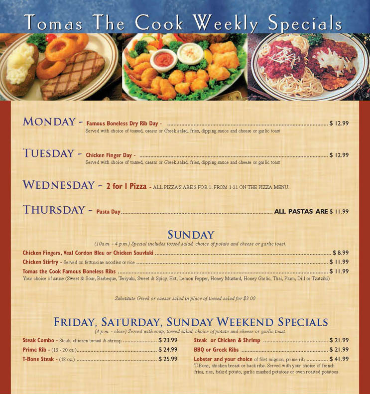 Menu Tomas The Cook Family Restaurant-1