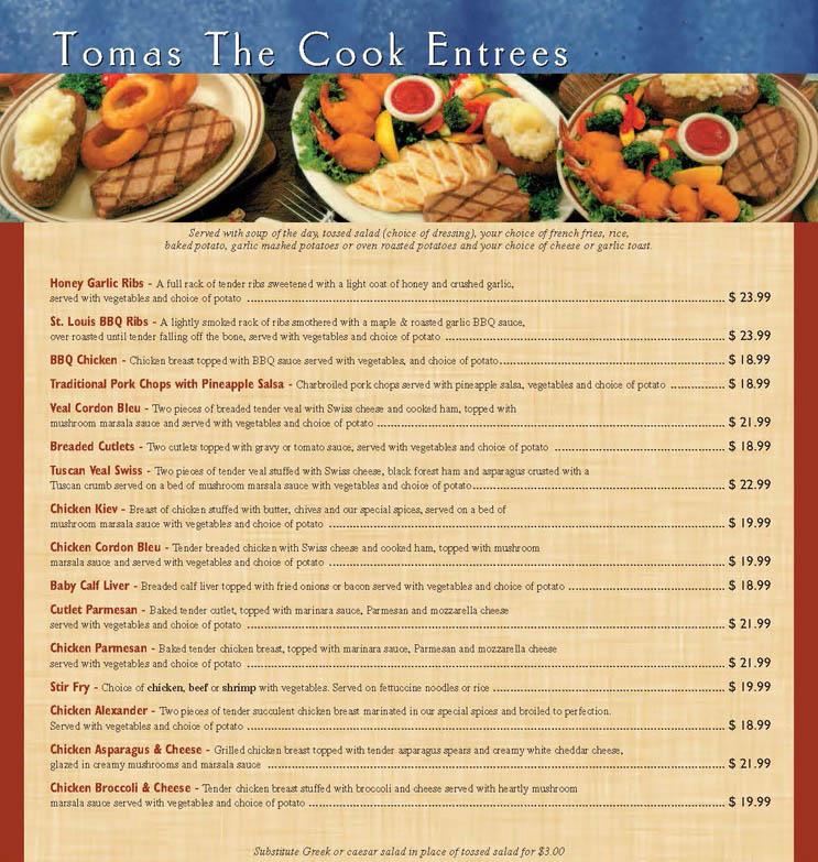 Menu Tomas The Cook Family Restaurant-5