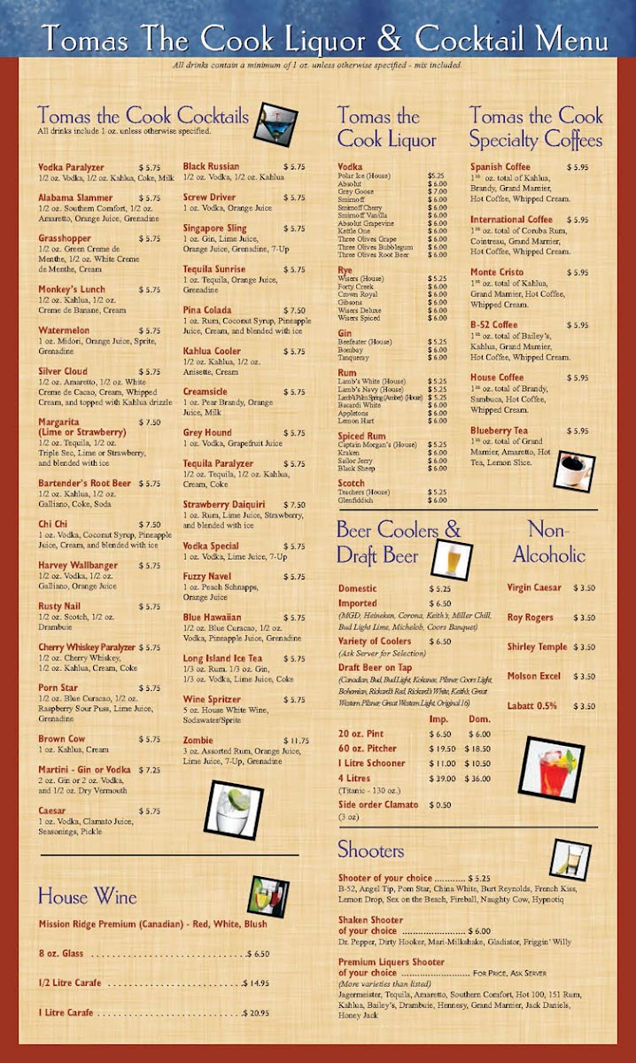 Menu Tomas The Cook Family Restaurant-6