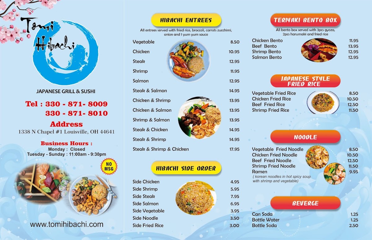 Menu Tomi Hibachi Japanese Grill & Sushi-1
