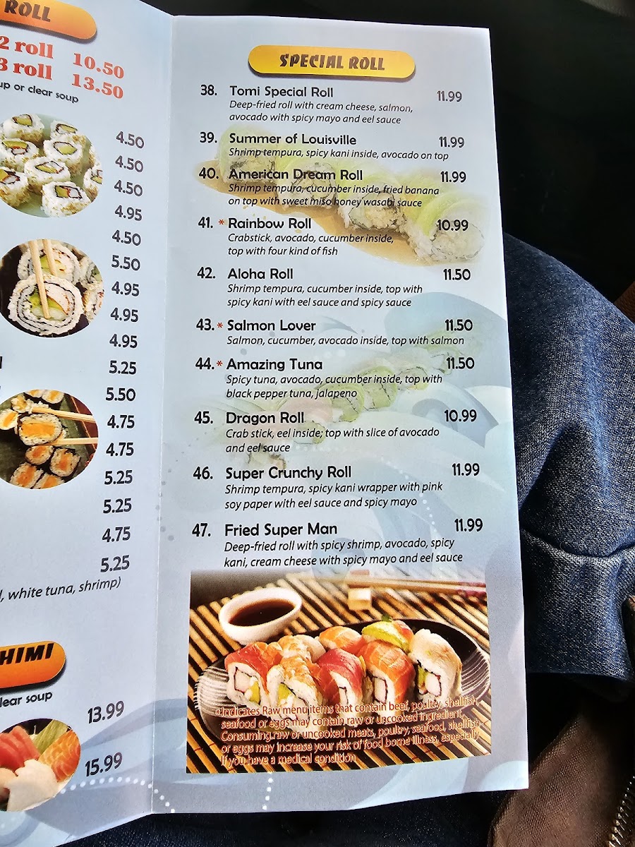 Menu Tomi Hibachi Japanese Grill & Sushi-5