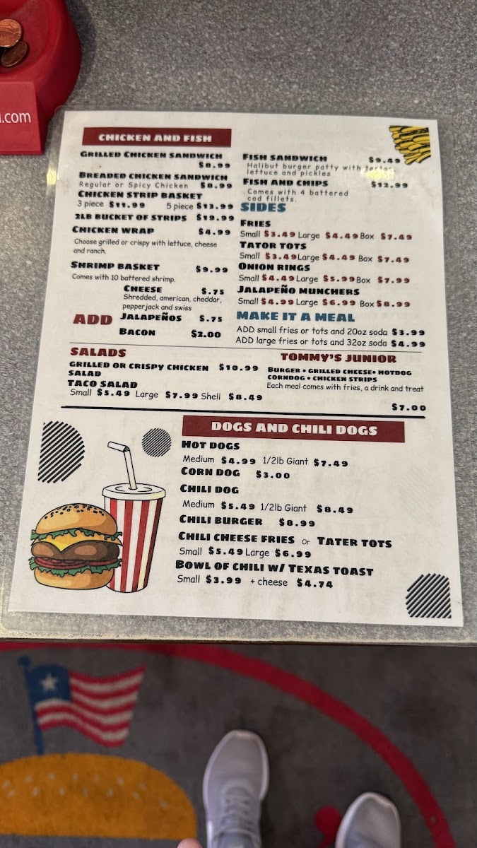 Menu Tommy's All American Burgers-1