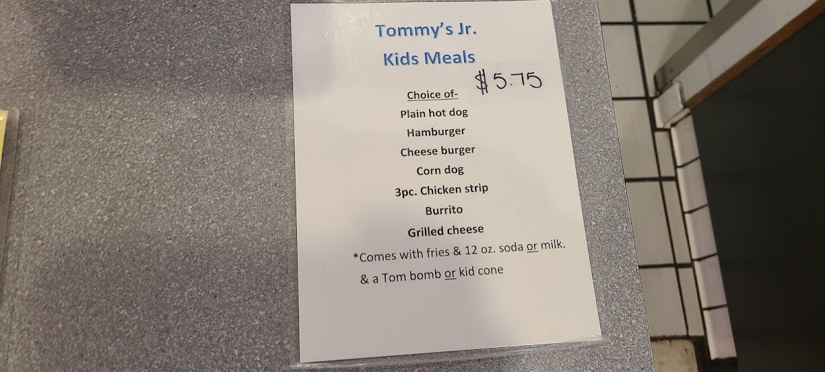 Menu Tommy's All American Burgers-10