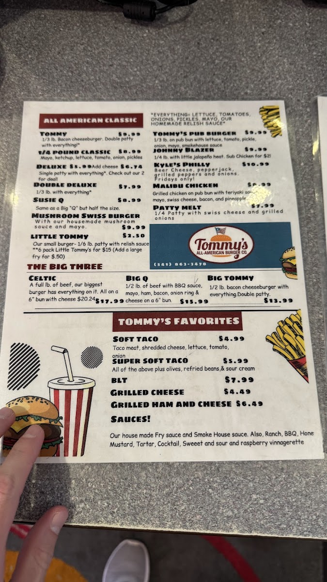 Menu Tommy's All American Burgers-2