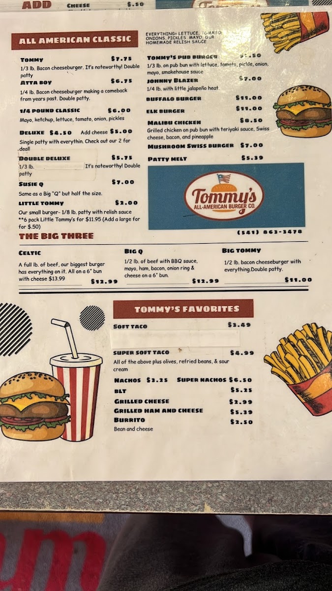 Menu Tommy's All American Burgers-3