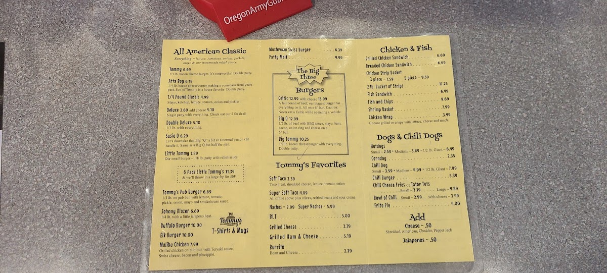 Menu Tommy's All American Burgers-8
