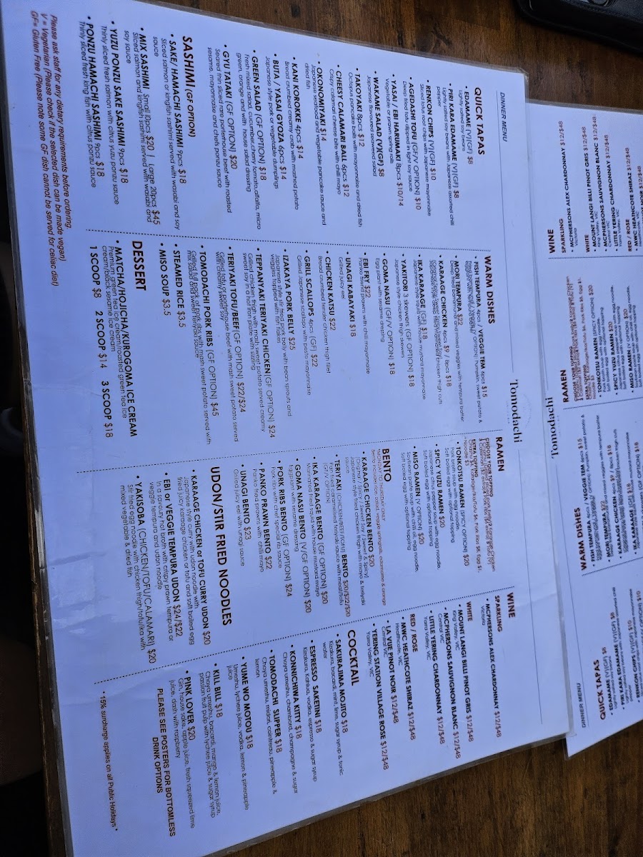 Menu Tomodachi Izakaya & Bar-5