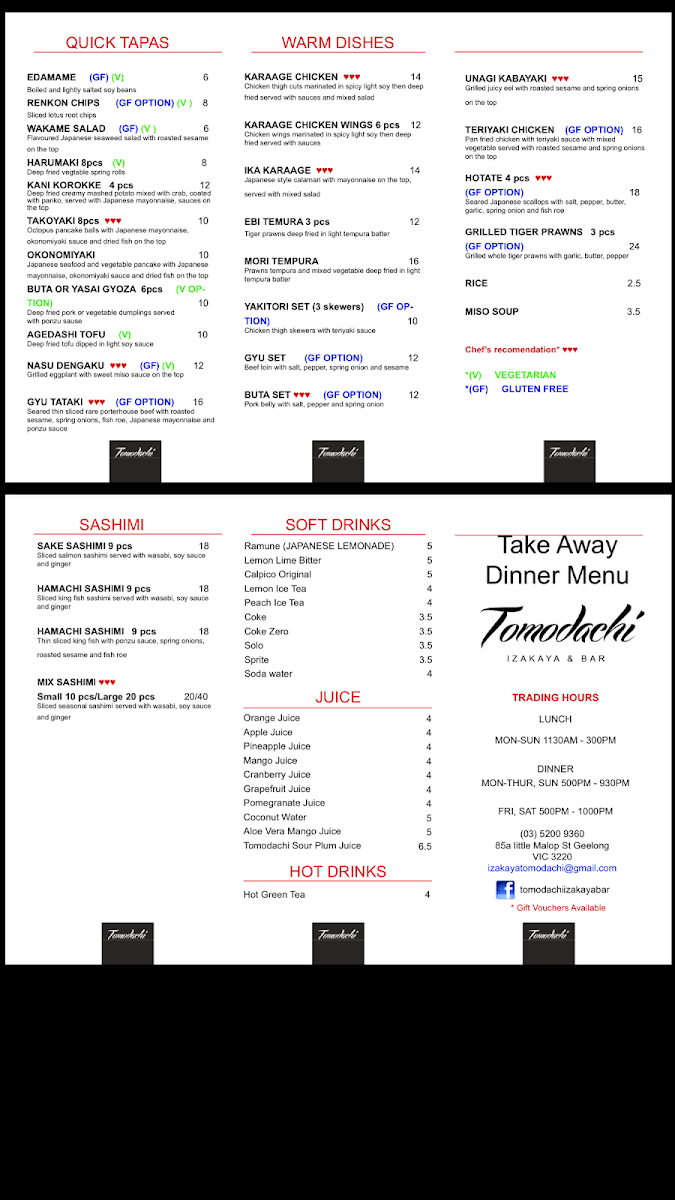 Menu Tomodachi Izakaya & Bar-7