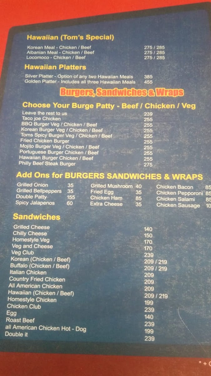 Menu Tom's Diner-2
