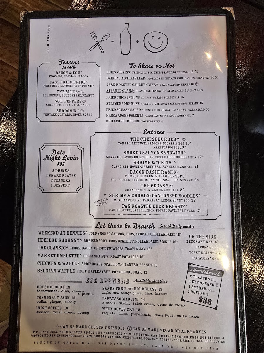 Menu Tongue In Cheek-1