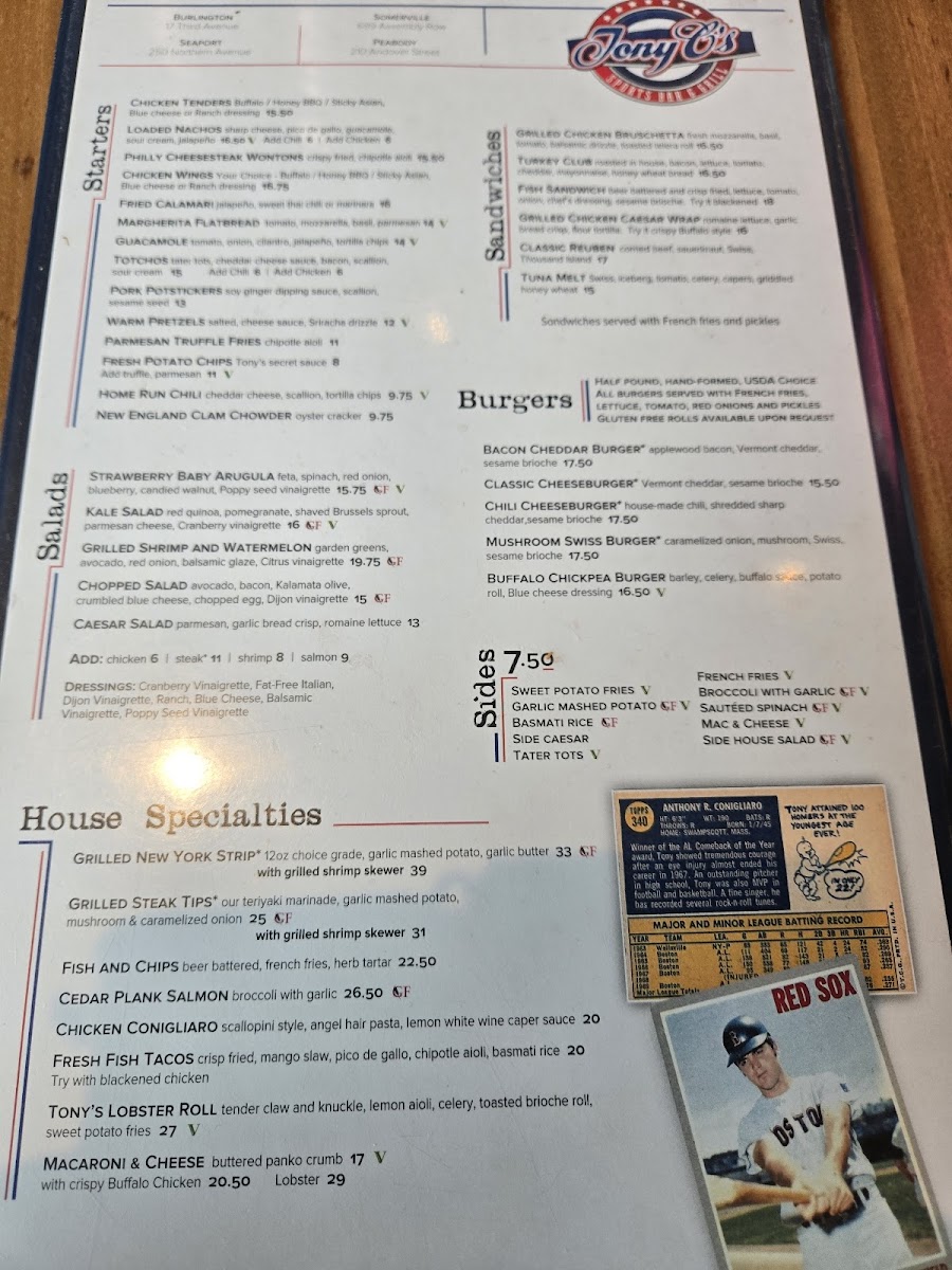 Menu Tony C’S Seaport-1