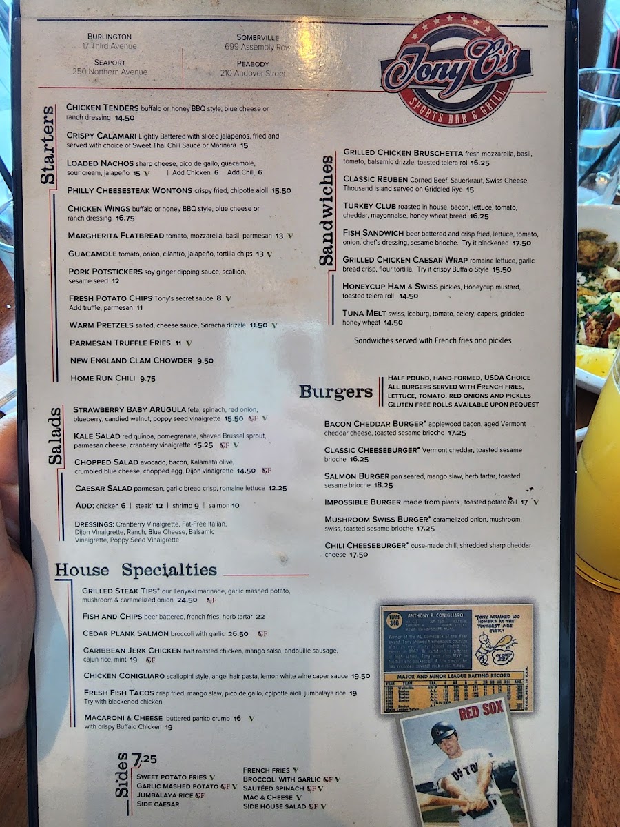 Menu Tony C’S Seaport-3