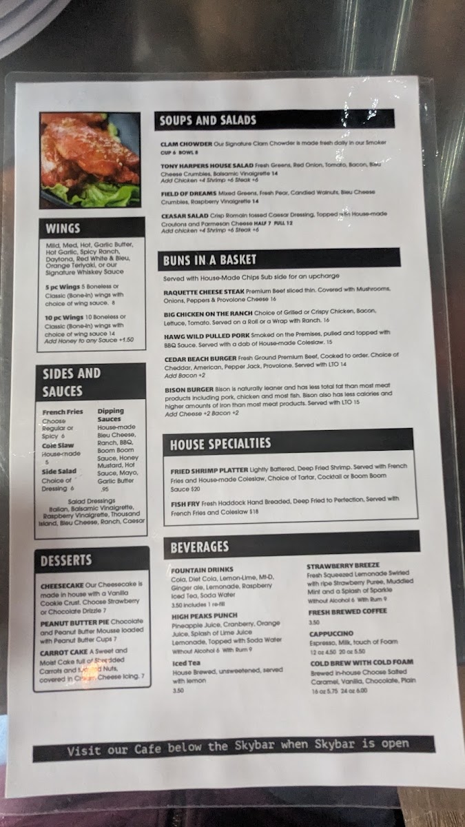 Menu Tony Harper's Pizza & Clam Shack-7