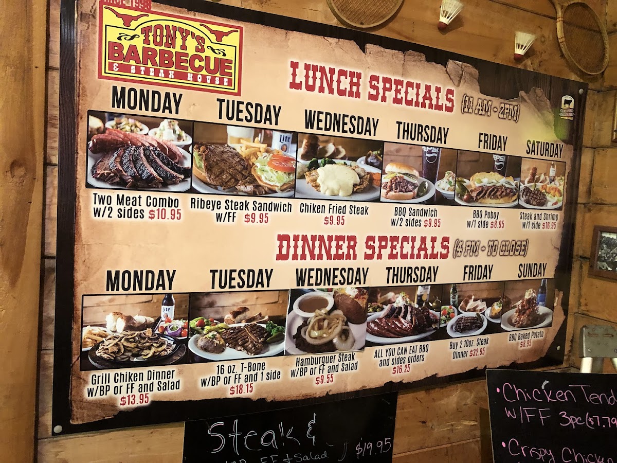 Menu Tony's Bbq-1