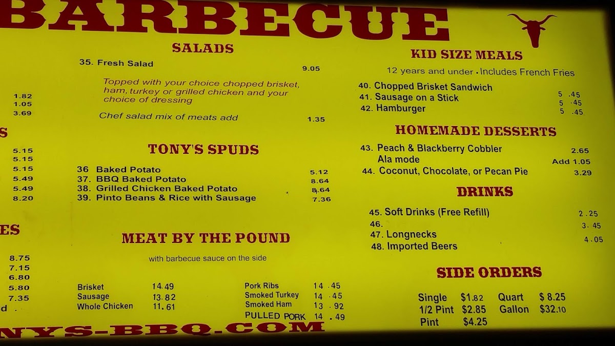 Menu Tony's Bbq-3