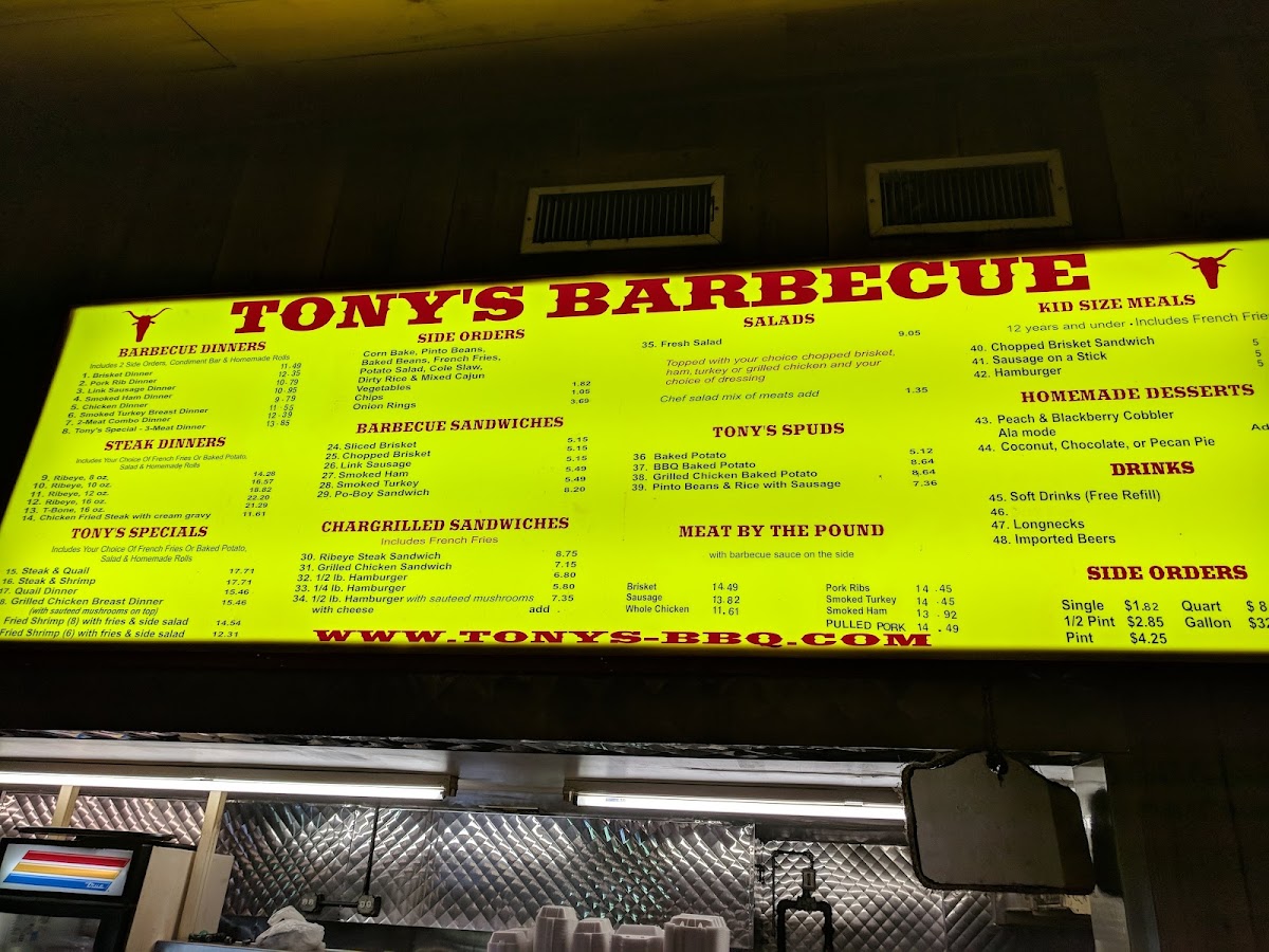 Menu Tony's Bbq-4