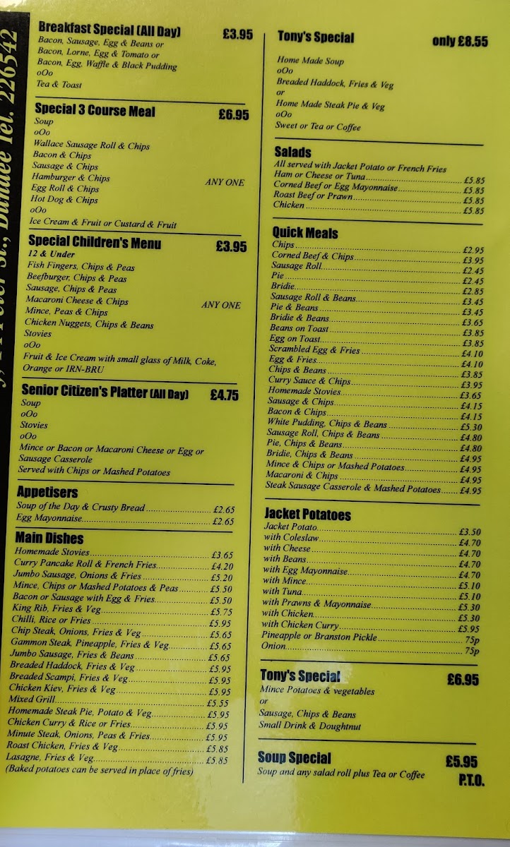 Menu Tonys Diner-7