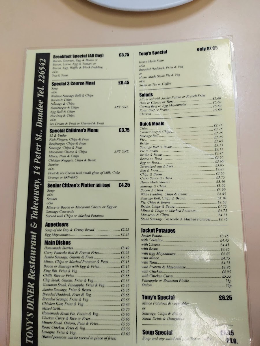 Menu Tonys Diner-9