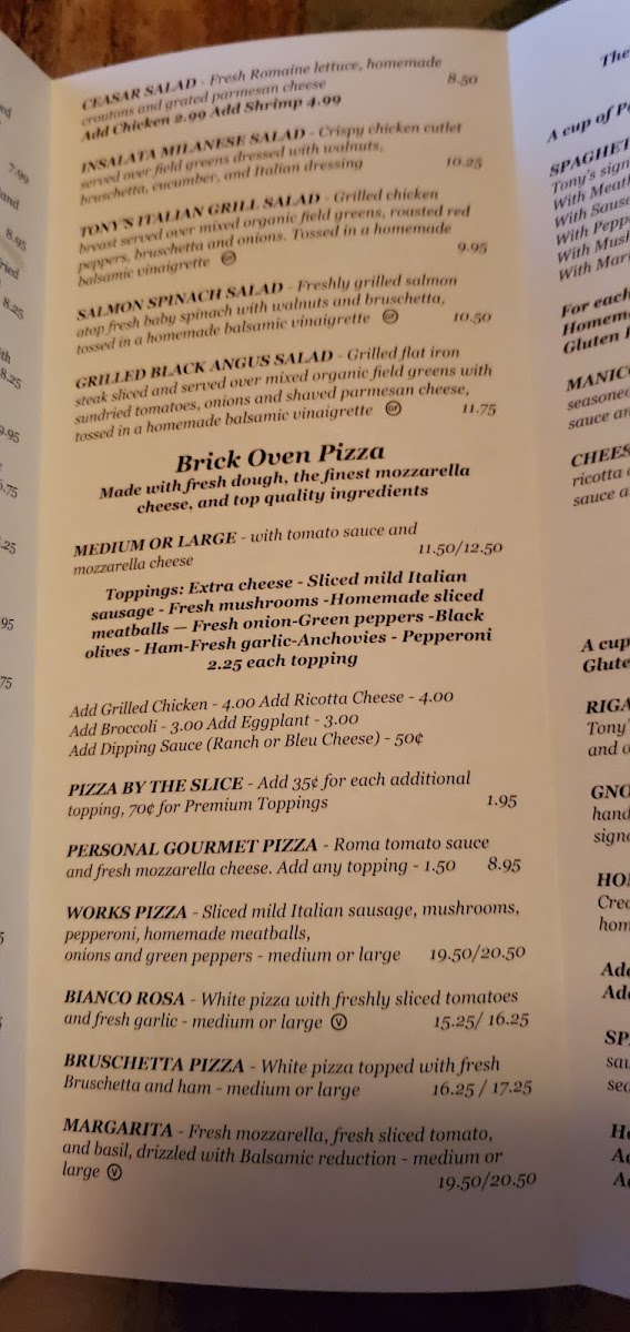 Menu Tony's Italian Grill-6