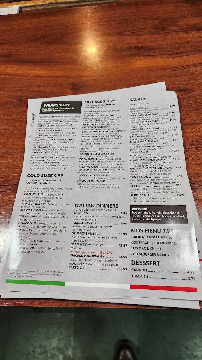 Menu Tony’S Pizza & Italian Family Restaurant-3
