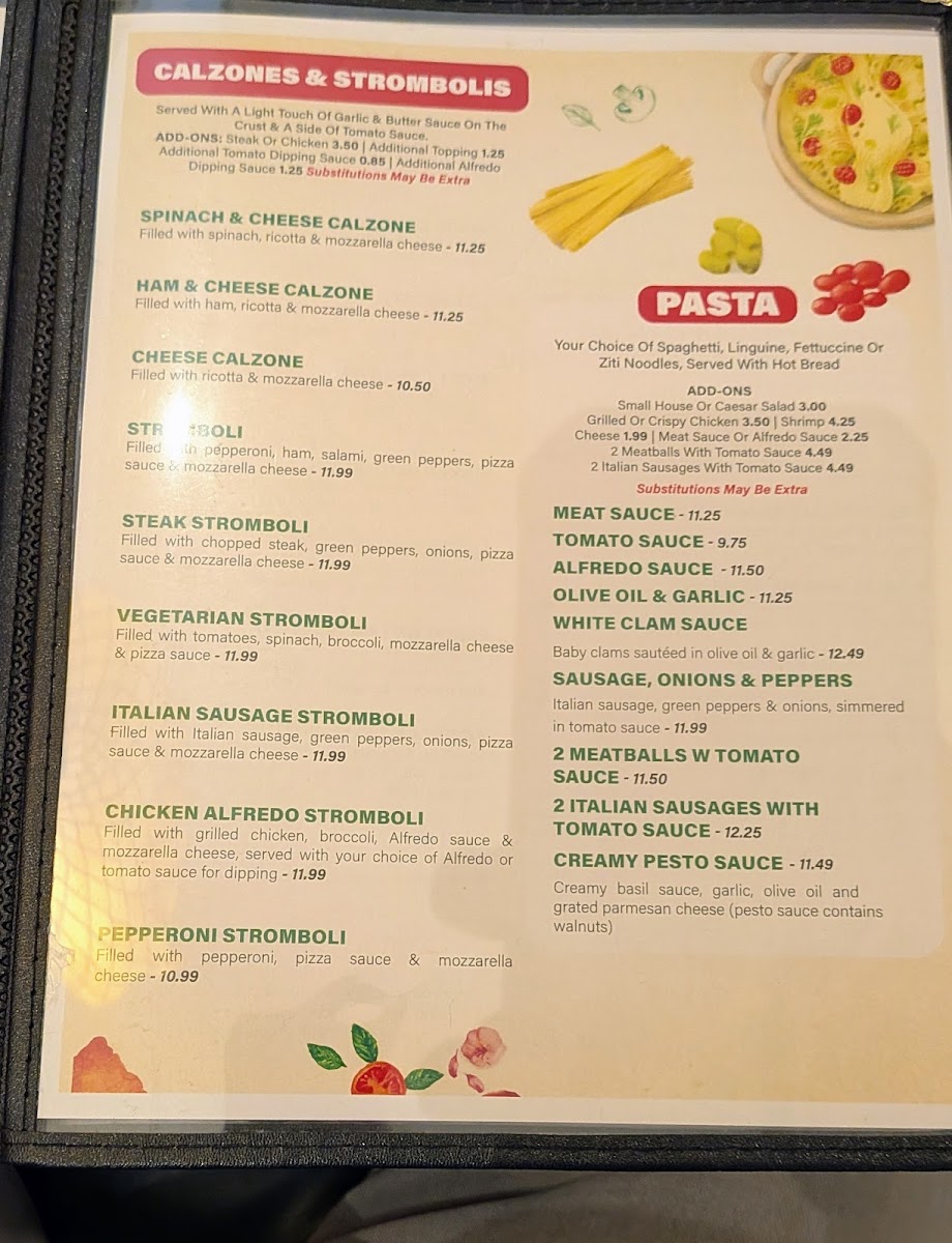 Menu Tony's Pizza & Italian Restaurant-4