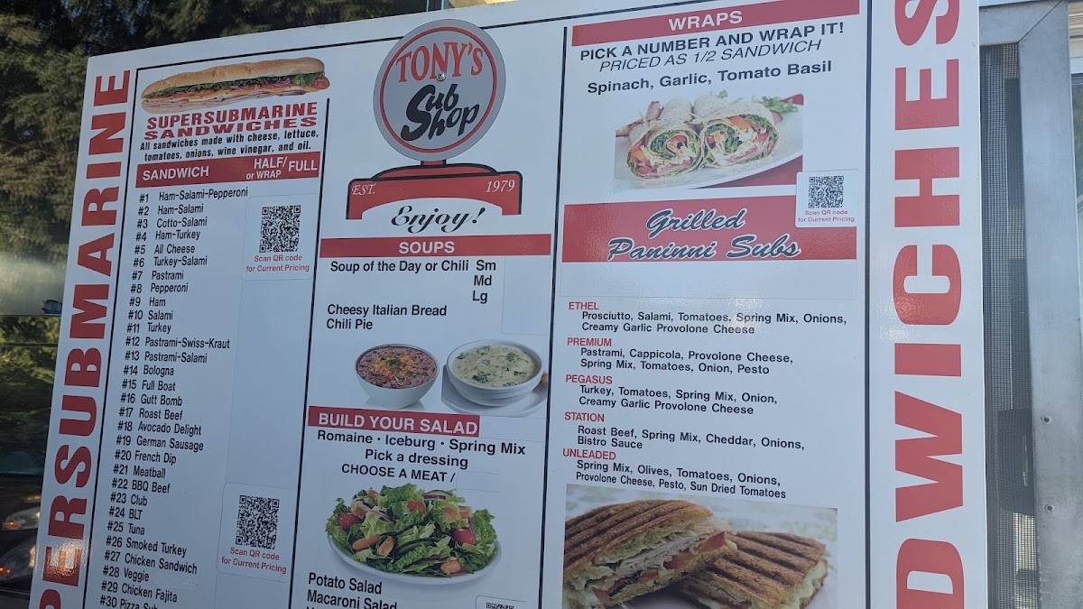Menu Tony‘S Sub Shop-2
