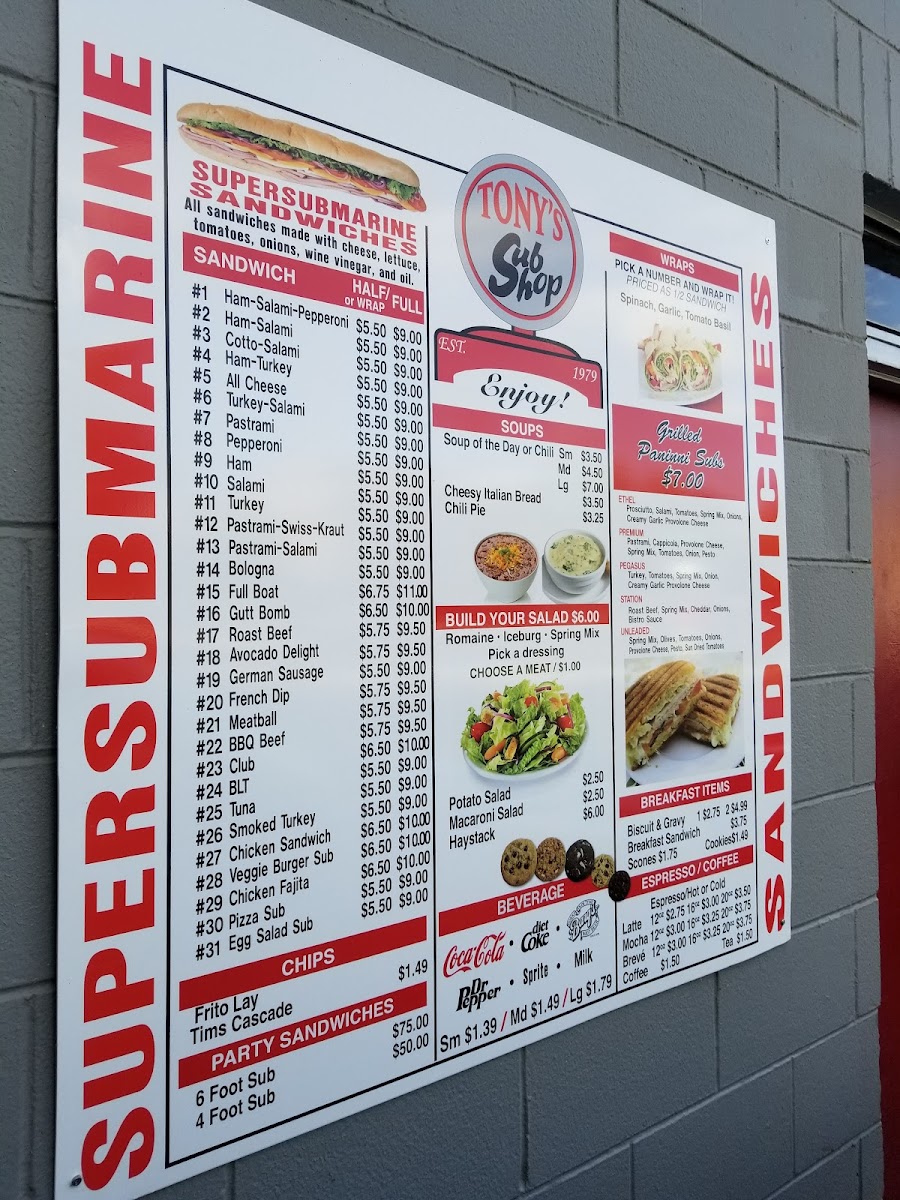 Menu Tony‘S Sub Shop-3