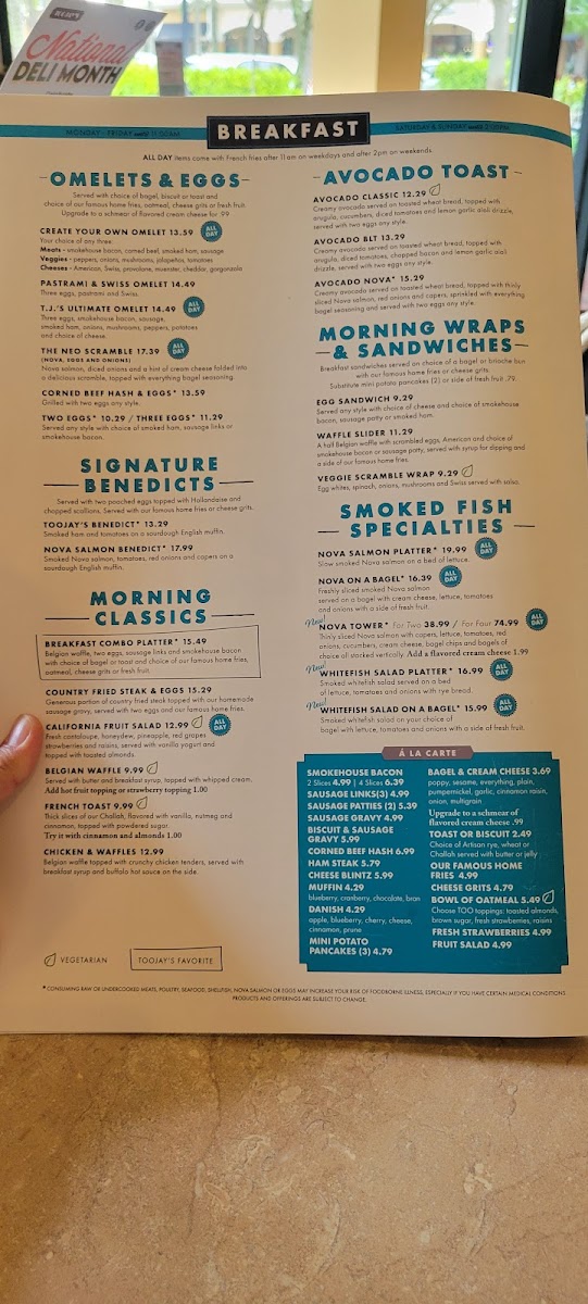 Menu Toojay’S Deli • Bakery • Restaurant-1