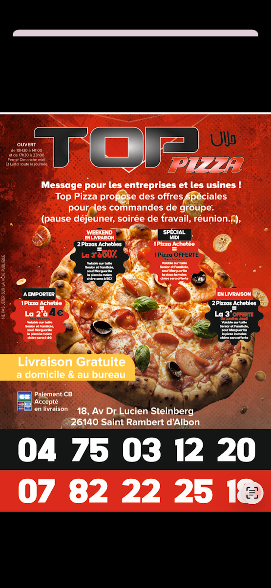 Menu Top Pizza 26-5