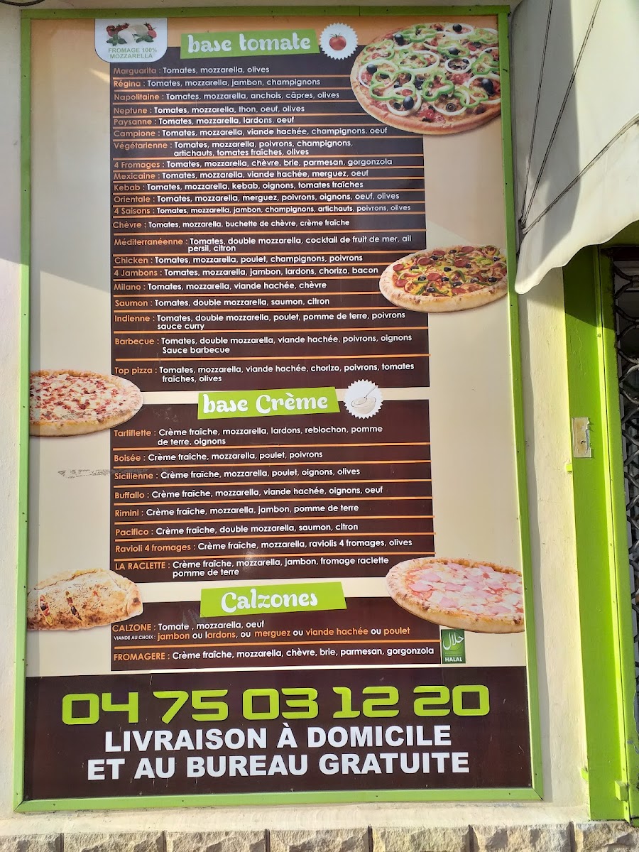 Menu Top Pizza 26-7