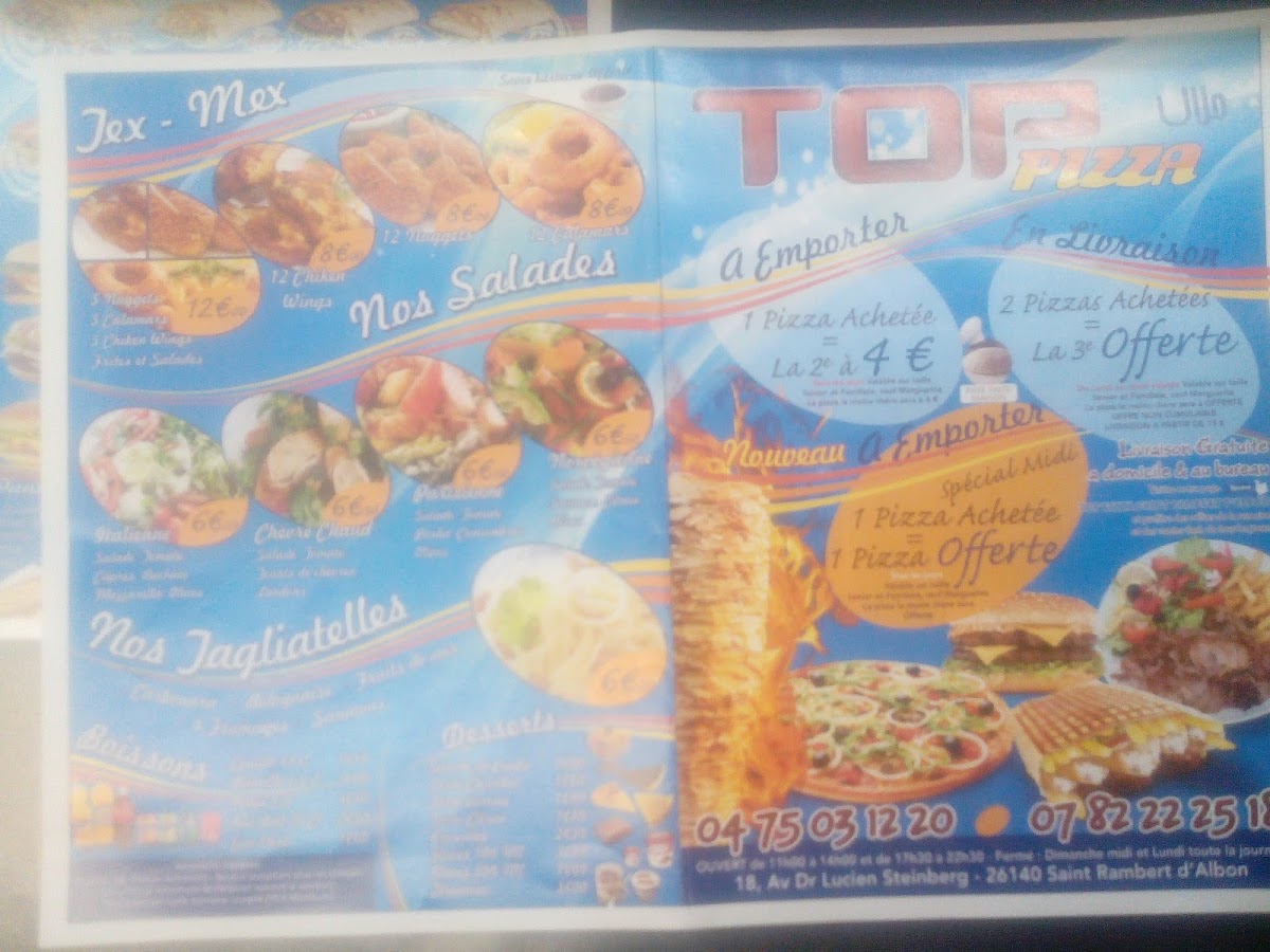 Menu Top Pizza 26-9
