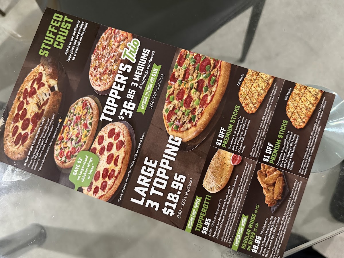Menu Topper's Pizza — Orleans-3