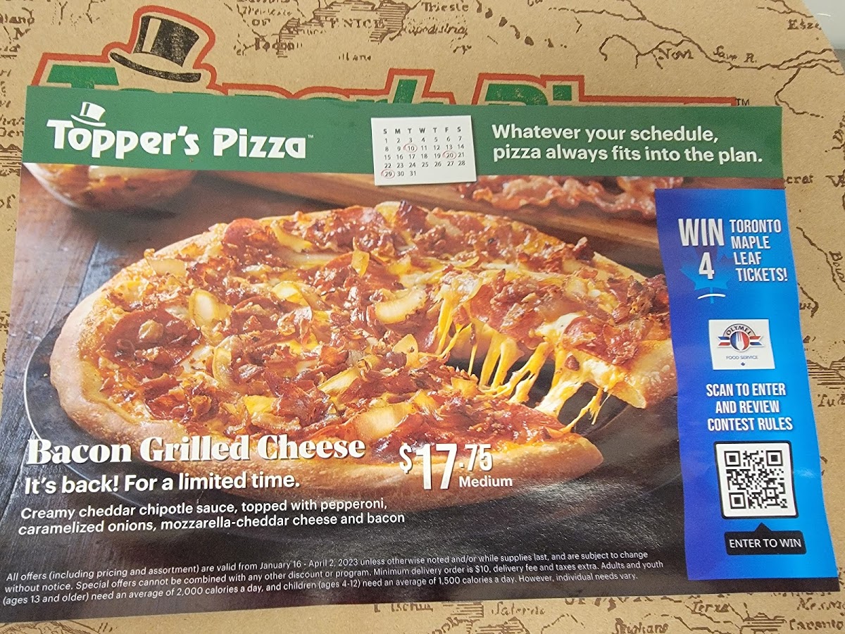 Menu Topper's Pizza — Orleans-4
