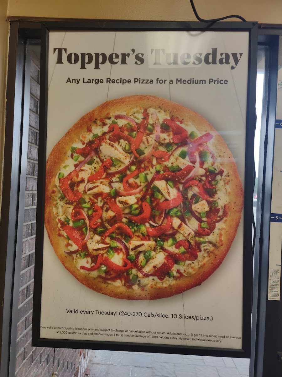 Menu Topper's Pizza — Orleans-5