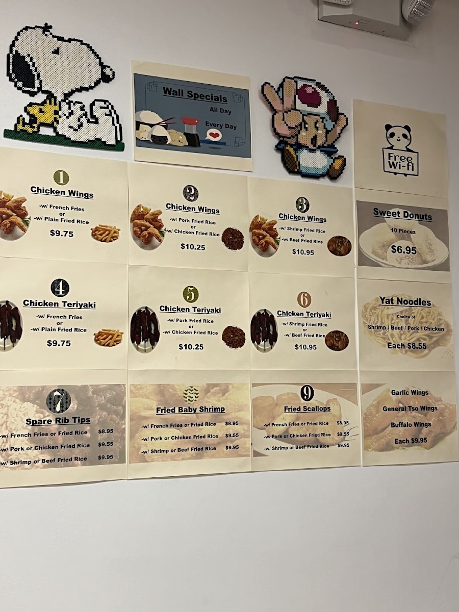 Menu Top's China-8