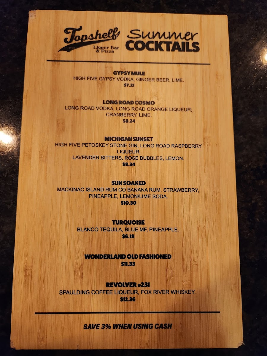 Menu Topshelf Liquor Bar & Pizza-3