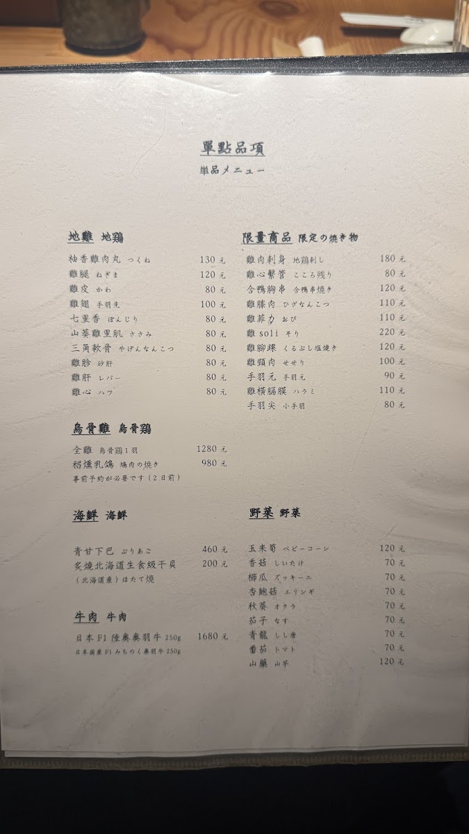 Menu Torien Yakitori-8