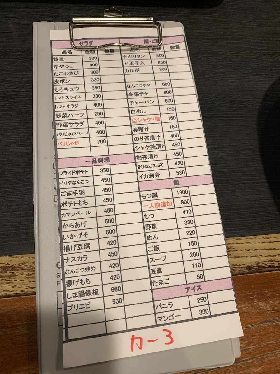 Menu Torihiko-1