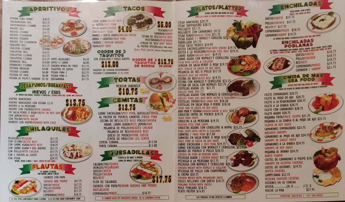 Menu Toro Bravo-1
