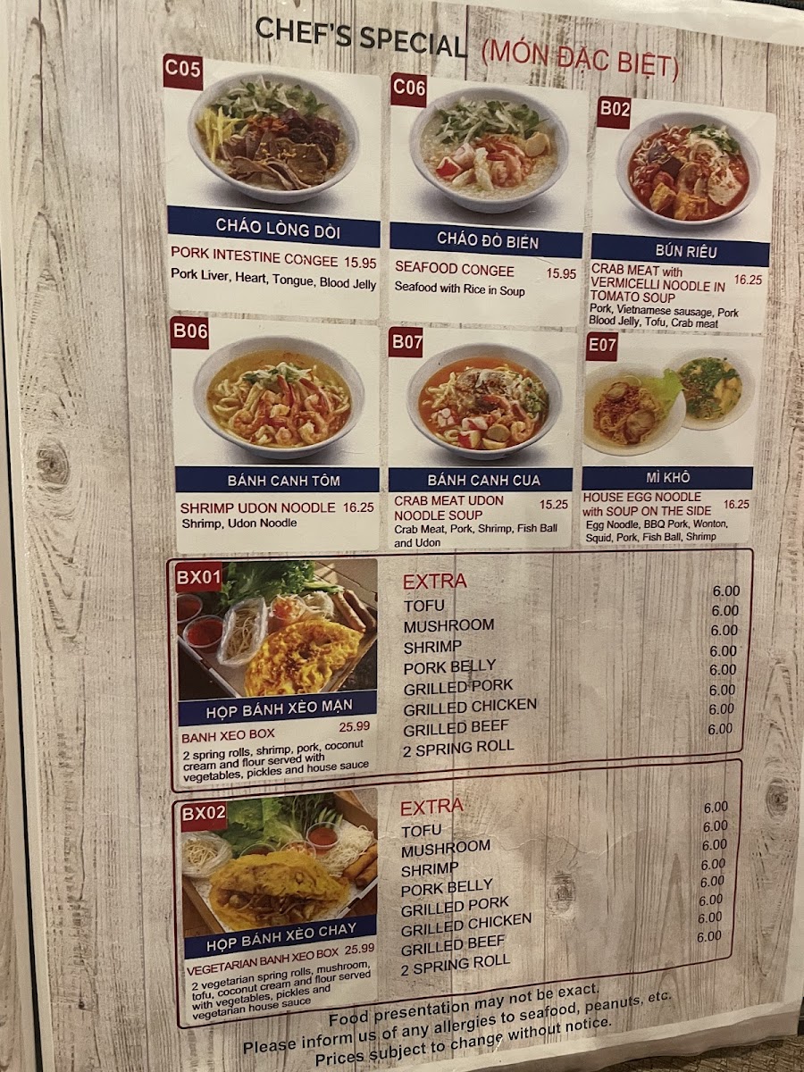 Menu Toronto Pho Hamilton-4