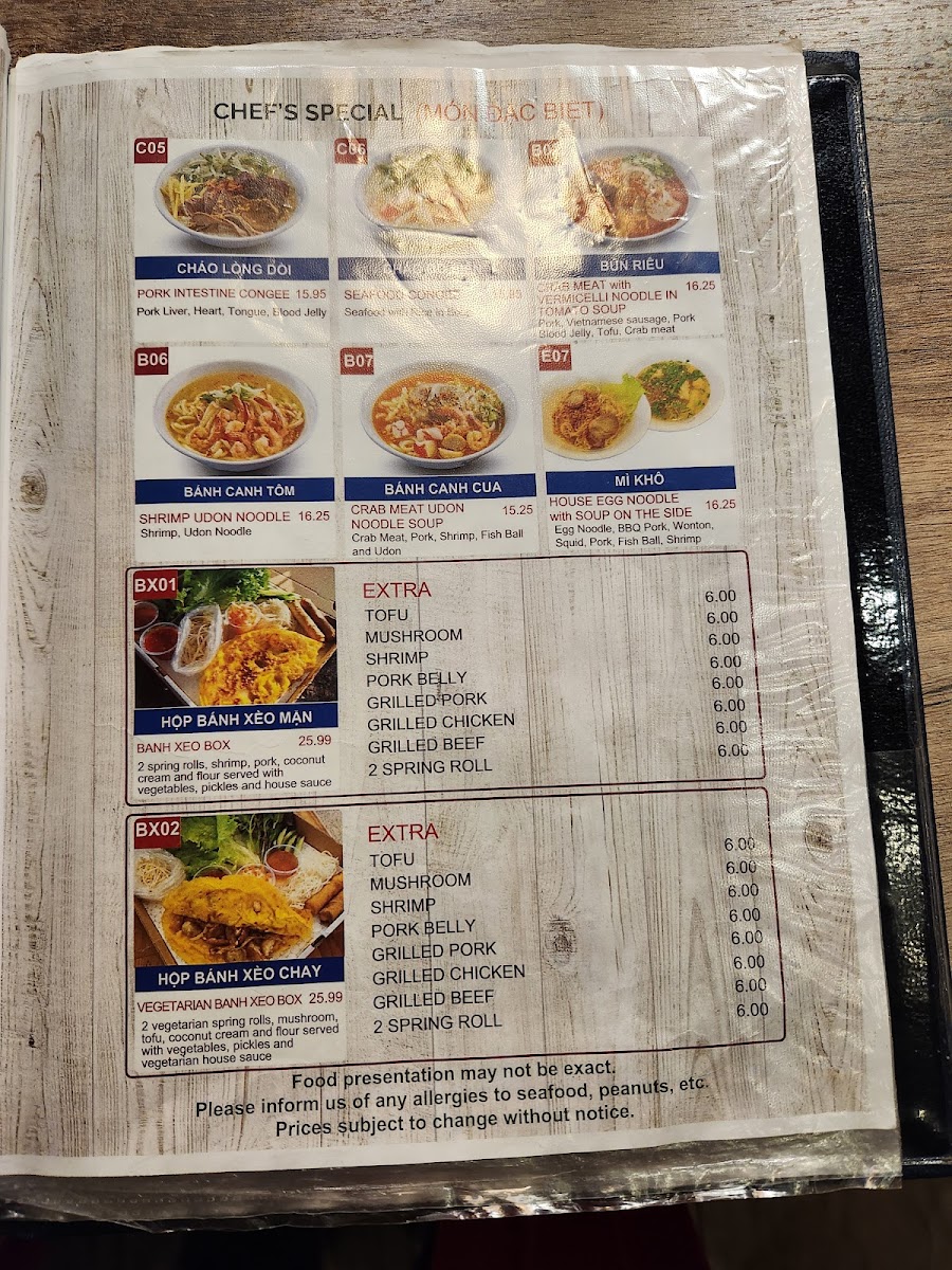 Menu Toronto Pho Hamilton-5