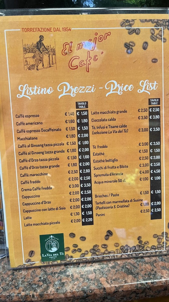 Menu Torrefazione El Mejor Cafe'-1
