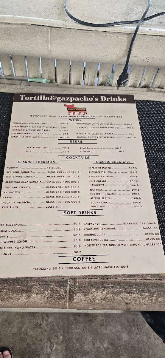 Menu Tortilla & Gazpacho Spanish Restaurant-1