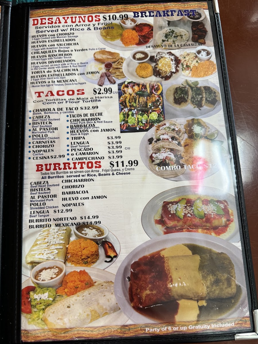 Menu Tortilleria El Progreso Mexican Restaurant-9