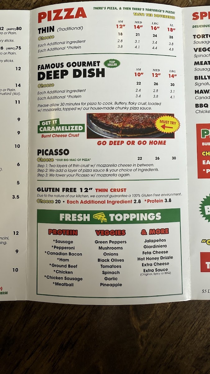 Menu Tortorice's Pizza & Catering-9